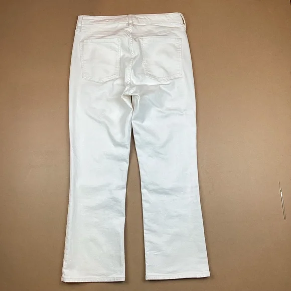 Club Monaco The Kick Crop Straight Leg Jeans White